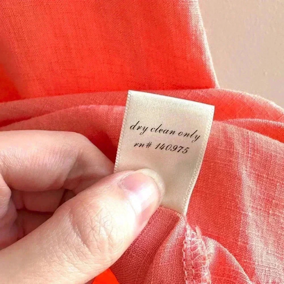 ALYA Shift Dress with Braided Fabric Neckline, Peach Mini Dress, Size XS - Picture 5 of 15